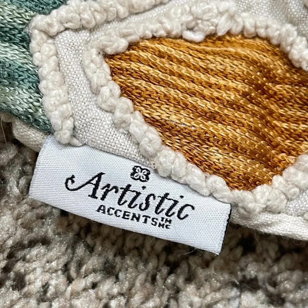 Artistic Accents Boho Textured Diamond‎ Embroidered Throw Pillow Cover Case